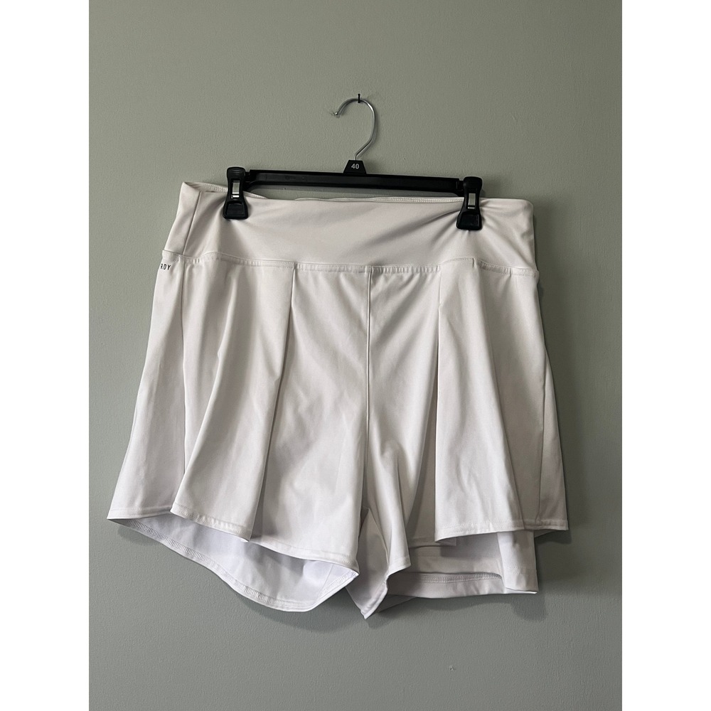 Adidas 2-in-1 Running Shorts White Athletic Workout Women Size XL